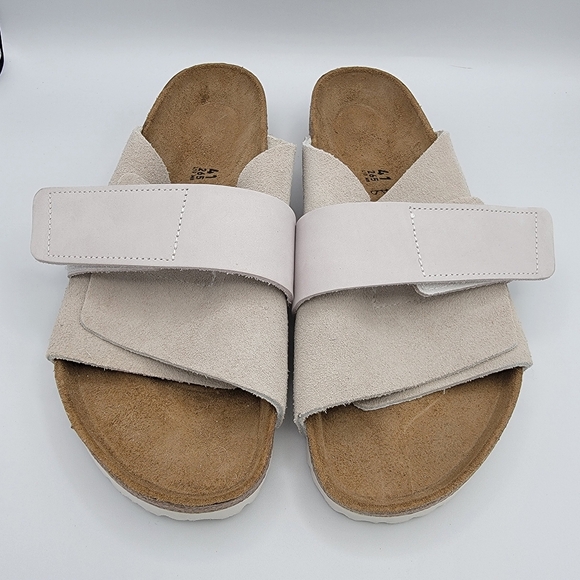Birkenstock Kyoto Sandal in Antique White Suede Unisex Size 41 - Picture 13 of 13